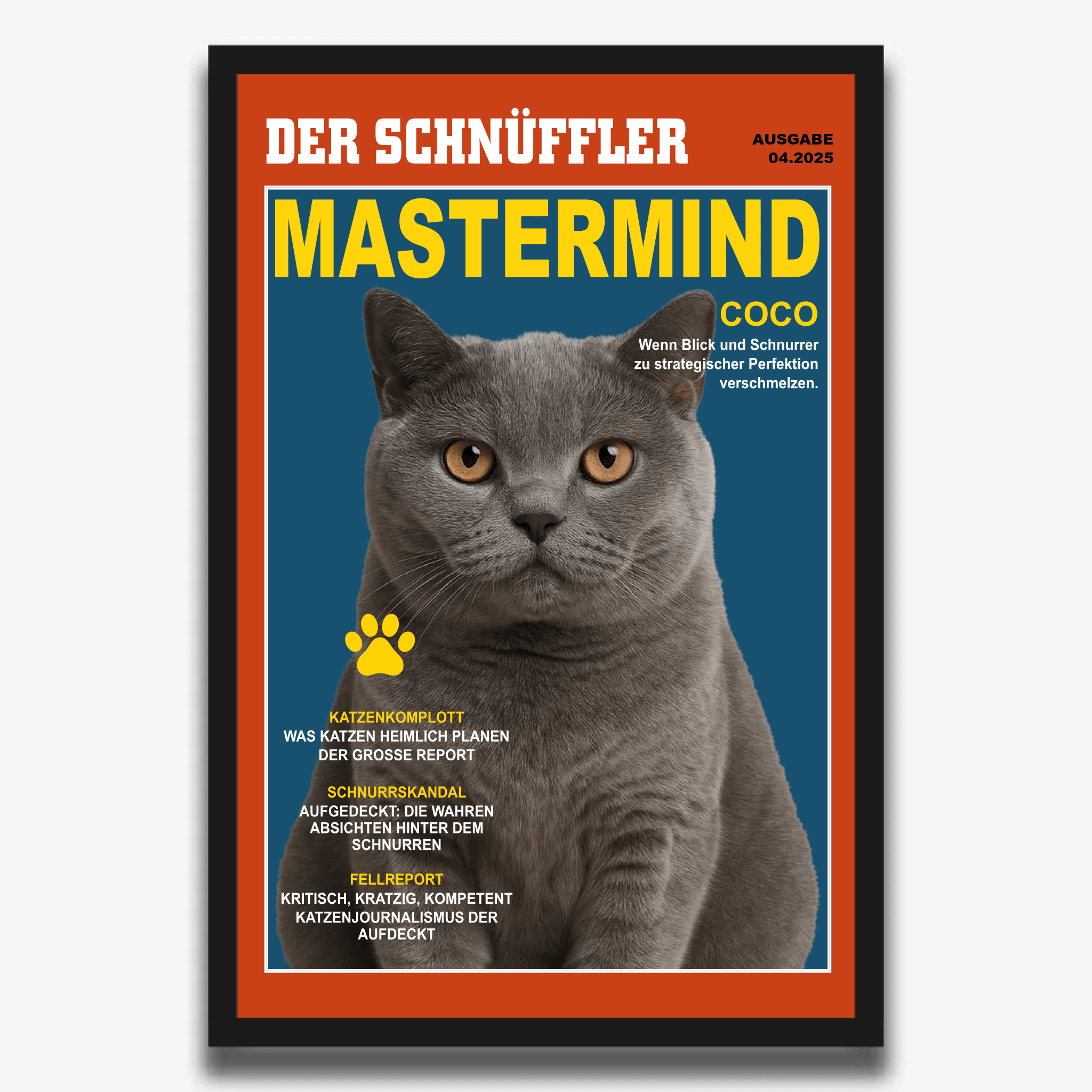 "DER SCHNÜFFLER" Poster für Katzen - PetWorld