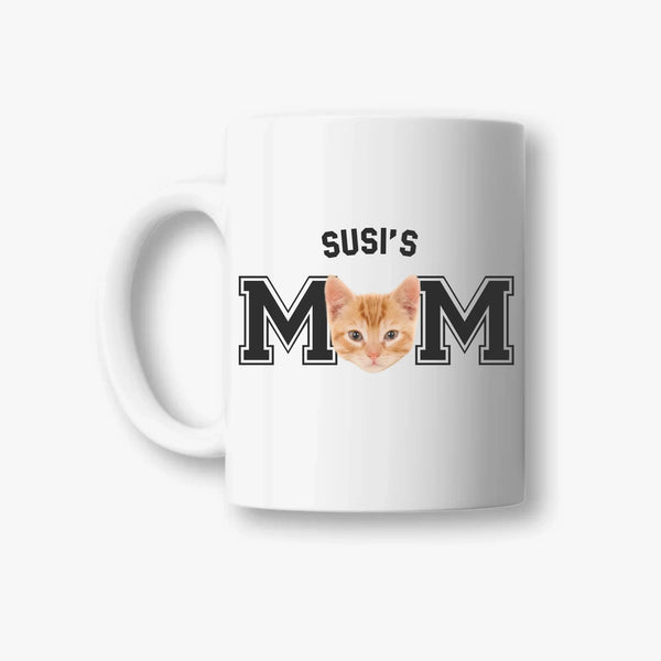 Tasse „Mom“ – für Hunde- und Katzenmamas mit Foto