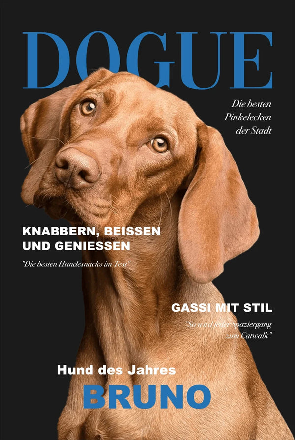 DOGUE – Hundeposter im Mode-Magazin-Look