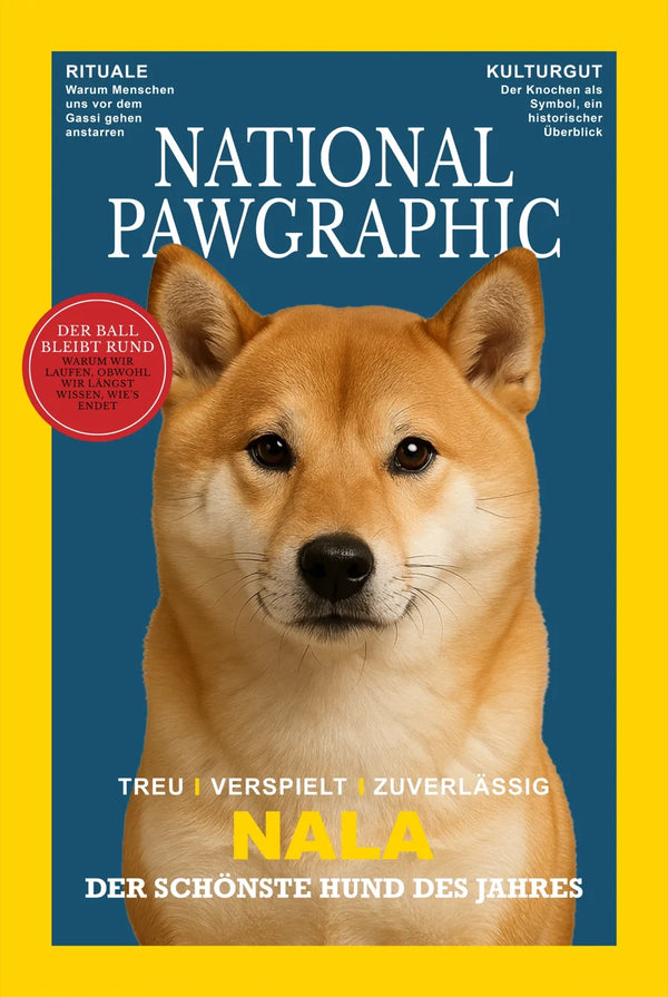 NATIONAL PAWGRAPHIC – Hundeposter im Natur-Magazin-Look