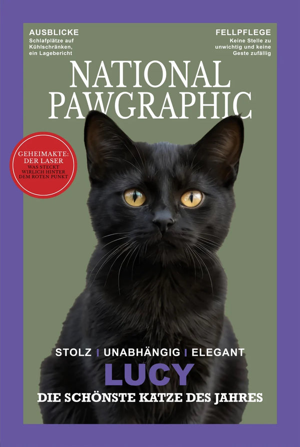 NATIONAL PAWGRAPHIC – Katzenposter im Natur-Magazin-Look