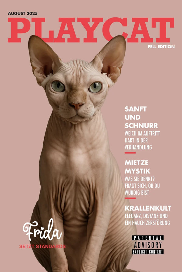 PLAYCAT – Katzenposter im Retro-Cover-Look